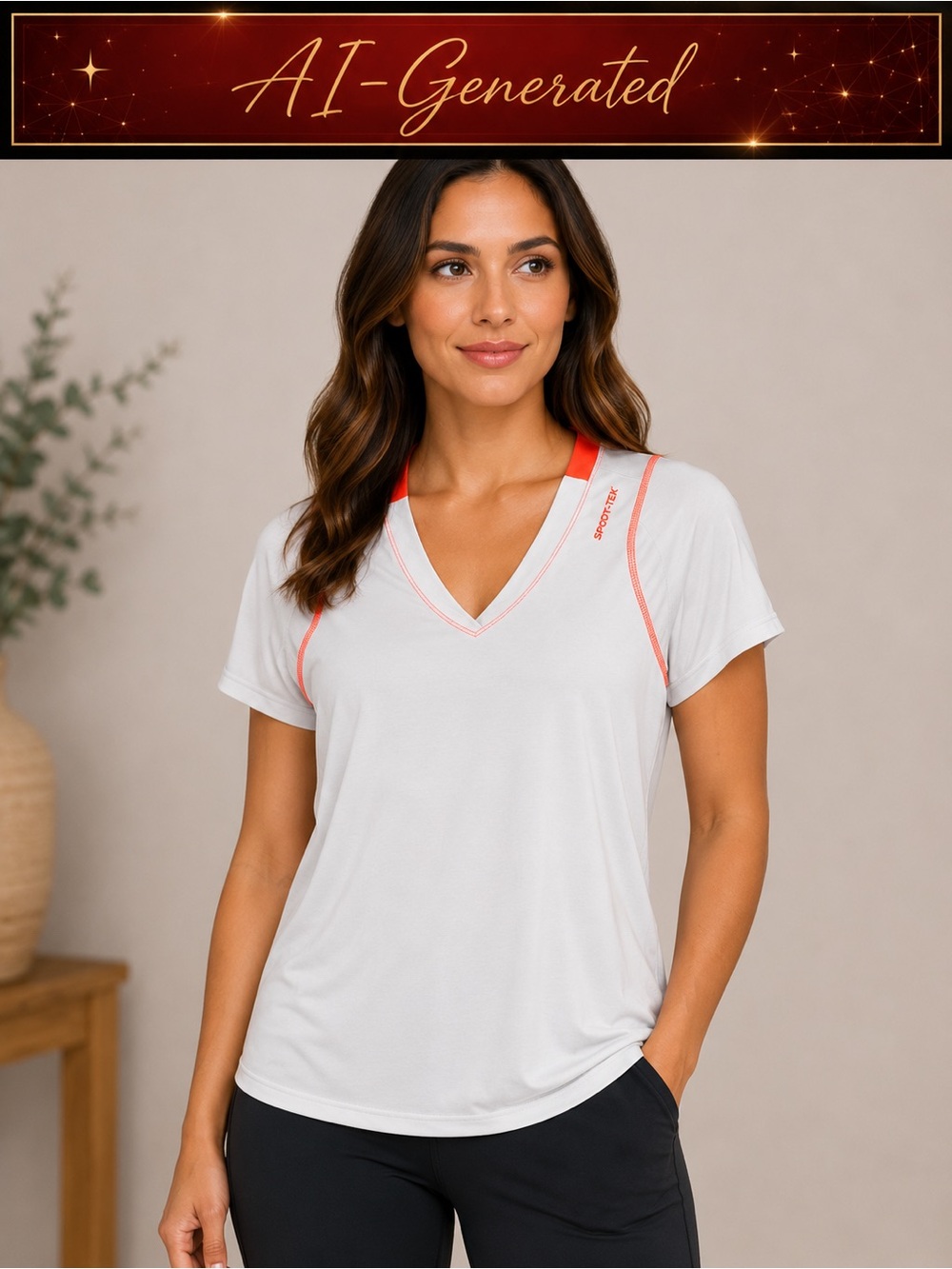 NWT Reebok Play Dri Slim Fit workout ready Collection t-shirt V-neck